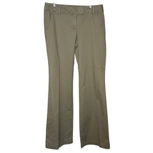 Ann Taylor Lindsay Khaki Flare Pants Womens Size 4 Career Casual Trousers